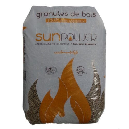 PELLET SUNPOWER – PALETTE DE 70 SACS DE 15 KG